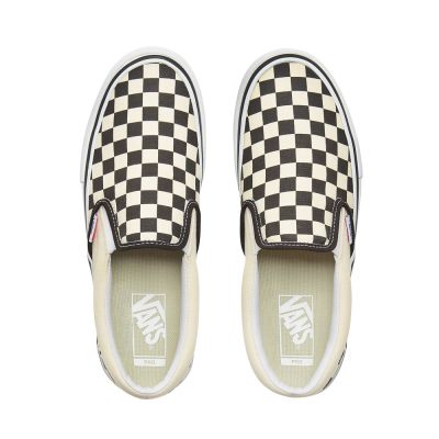 Vans Checkerboard Slip-On Pro - Erkek Kaykay Ayakkabısı (Siyah Beyaz)